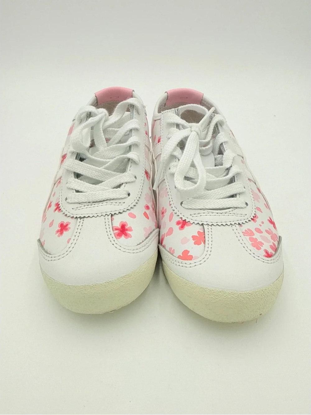 Onitsuka Tiger by Asics White Sneakers with Pink Floral Print Cherry Blossom 37 - Picture 2 of 2